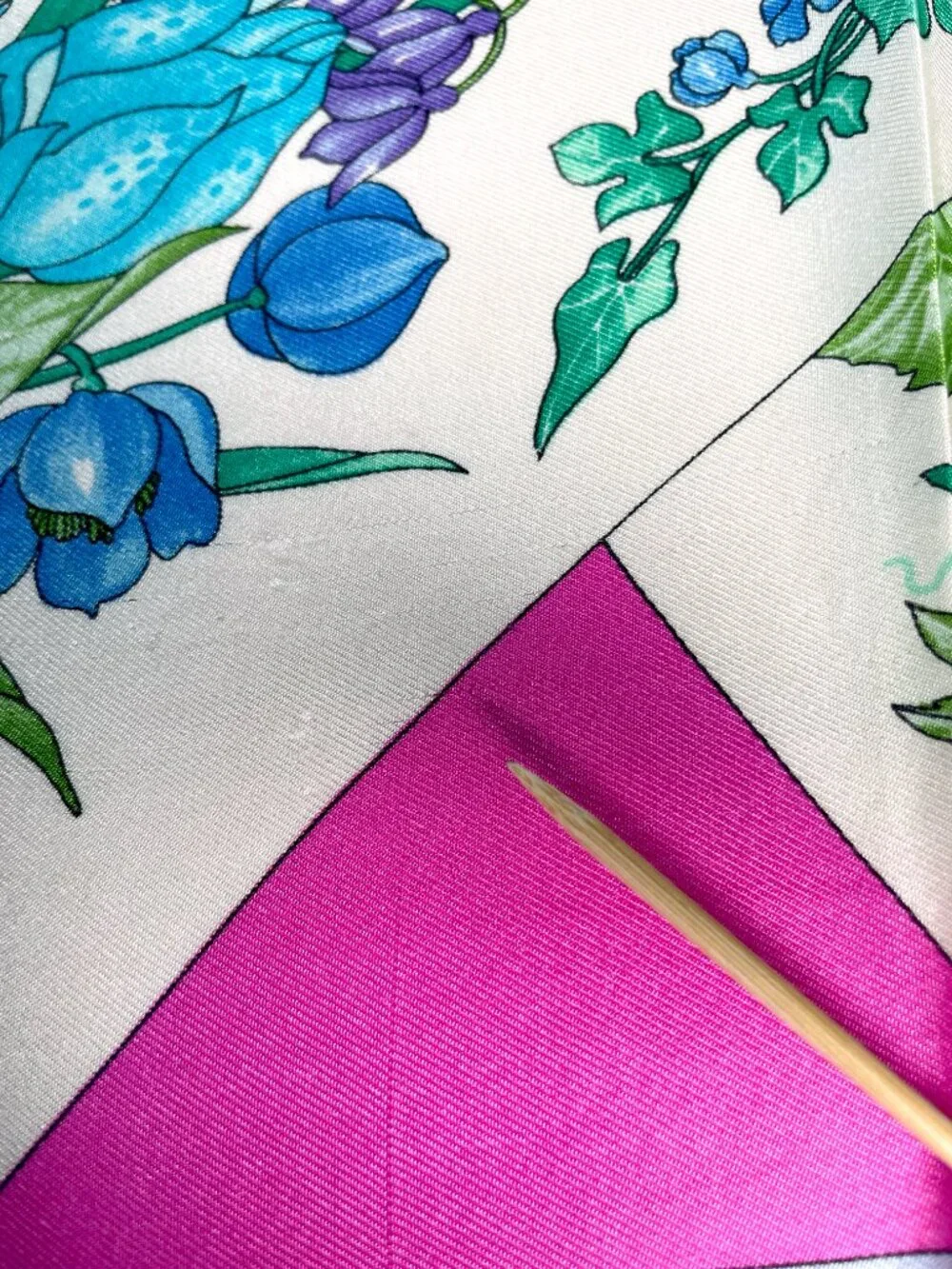 Vintage Christian Dior Floral Silk Scarf | Made in Italy
